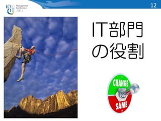 IT部門 
の役割 
12 
 