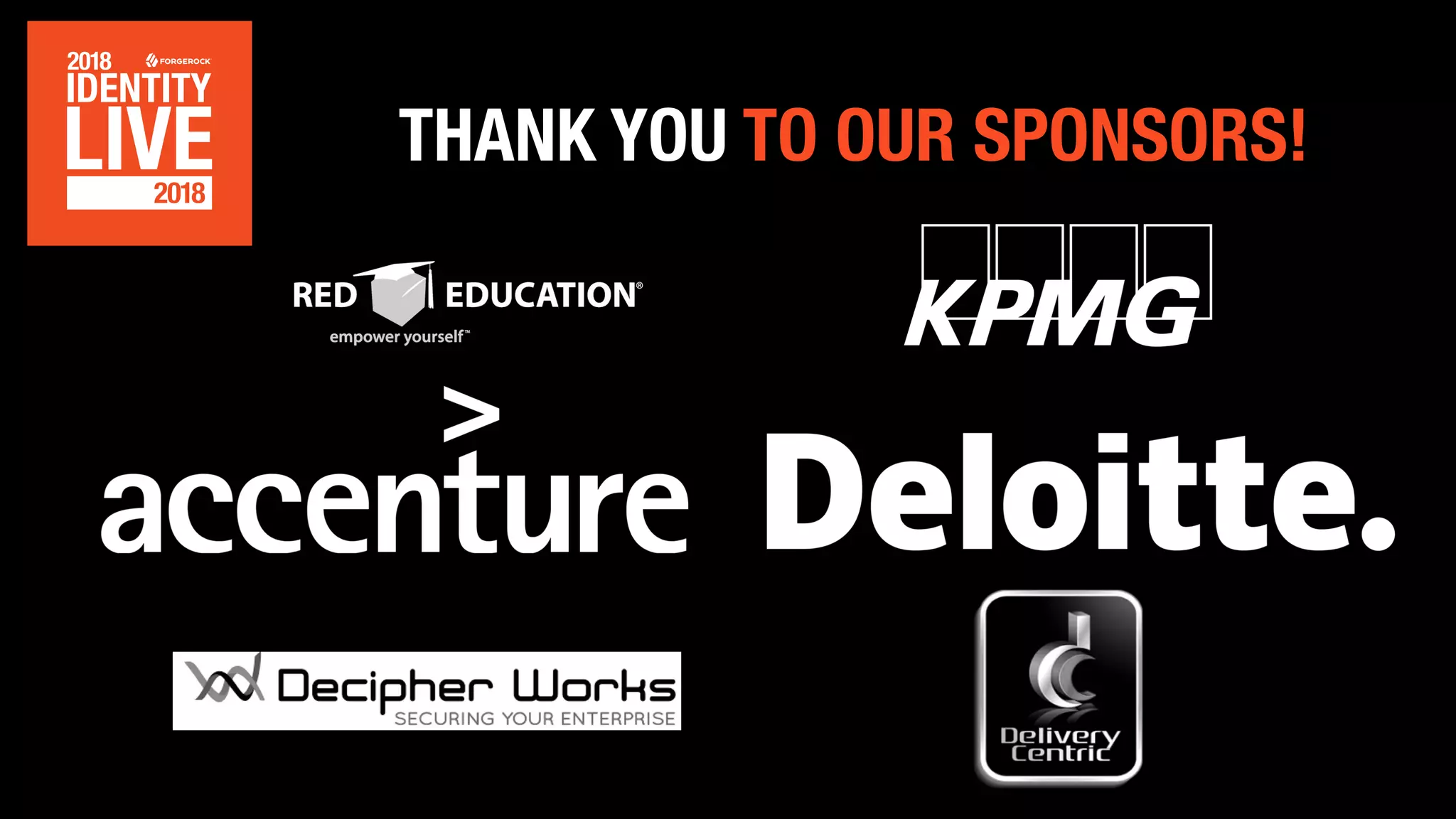 THANK YOU TO OUR SPONSORS!
 