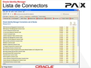 by Thiago Gutierri Lista de Connectors Oracle Identity Manager 
