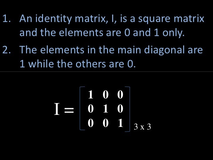 Identity matrix
