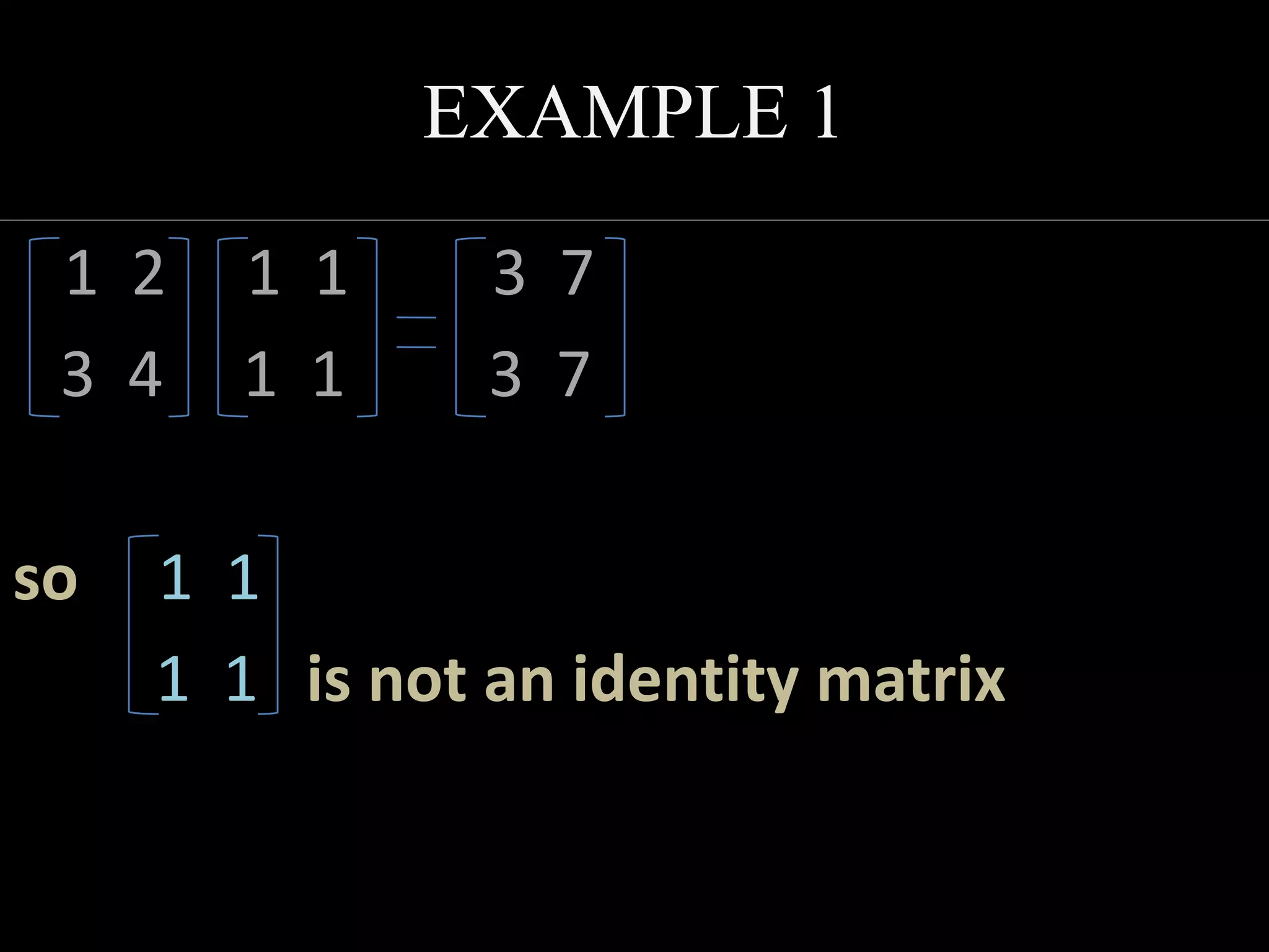 Identity matrix | PPT