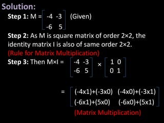 Identity matrix | PPT