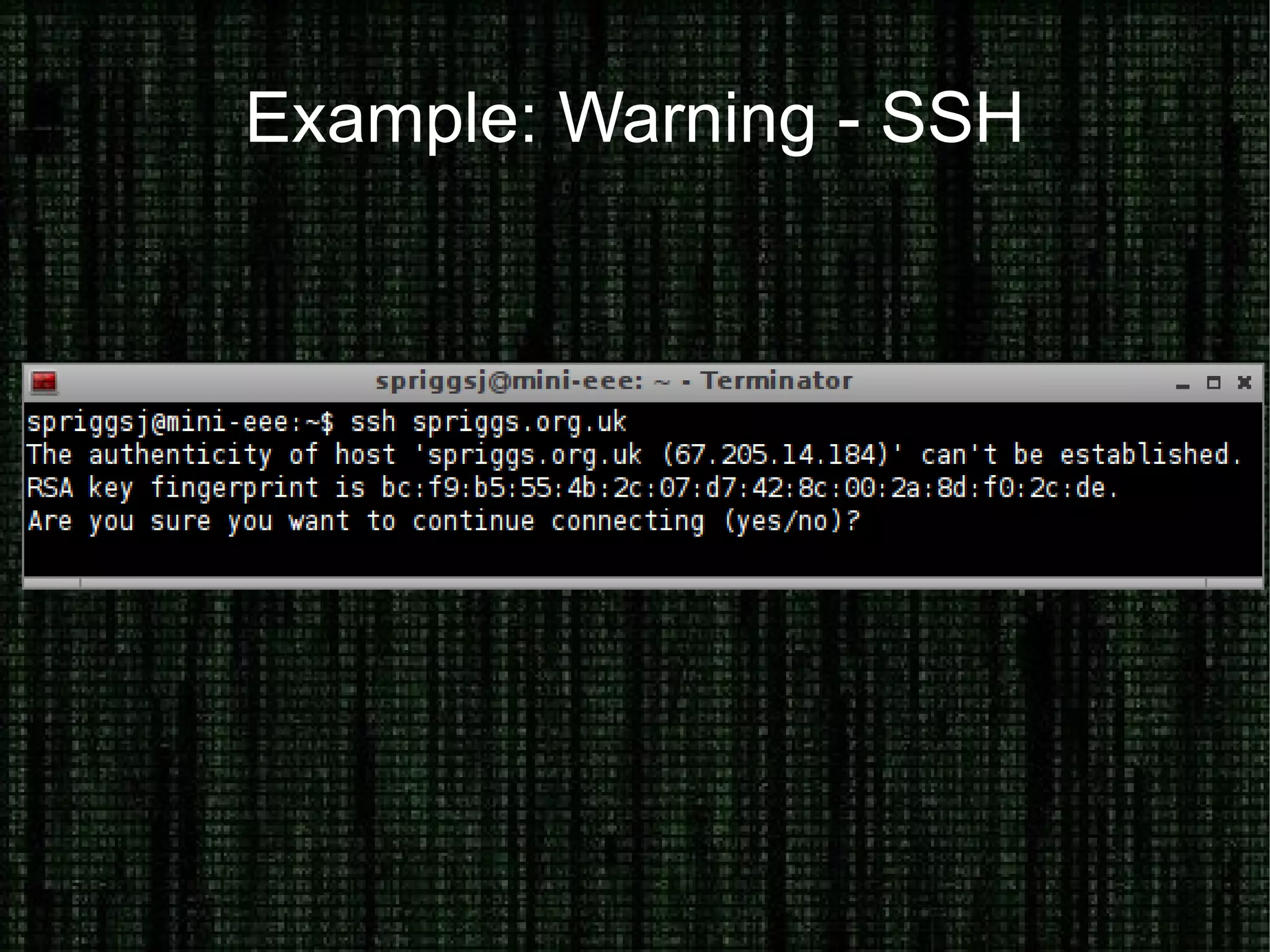 Example: The simplest OpenVPN 