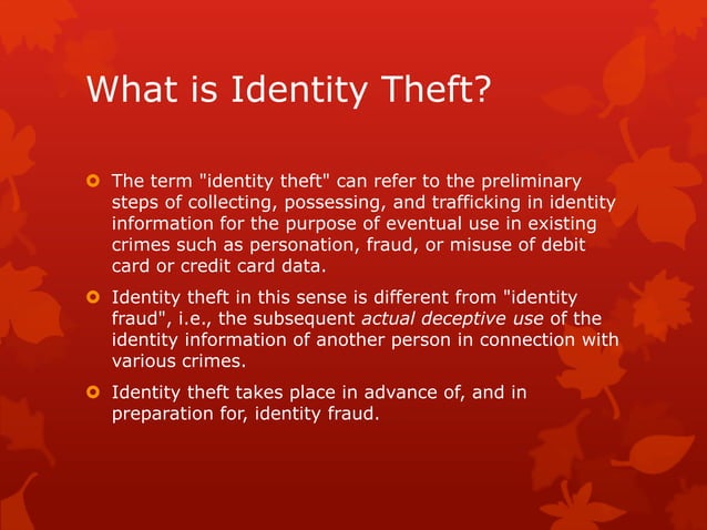Identity Theft * Canada | PPT