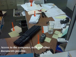 Access to the computer, mail and other documents possible. 