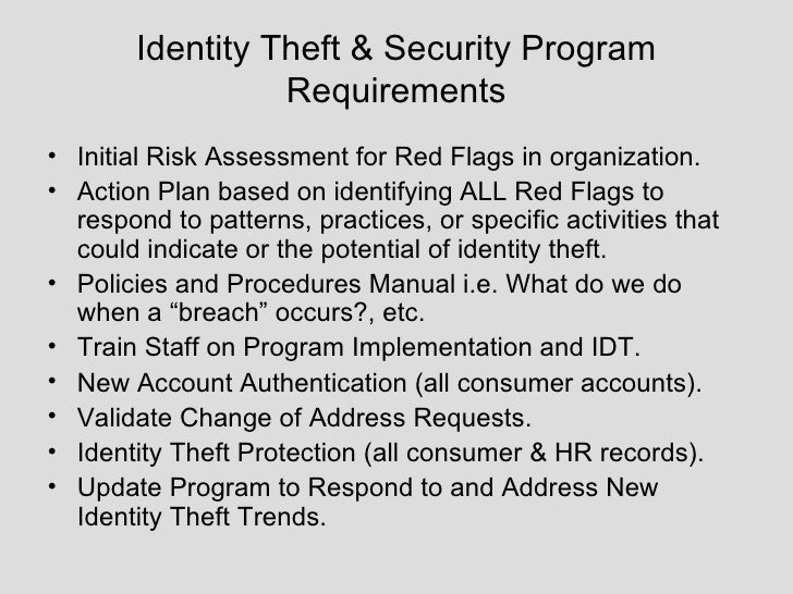 Identity Theft Red Flags Rule for Business