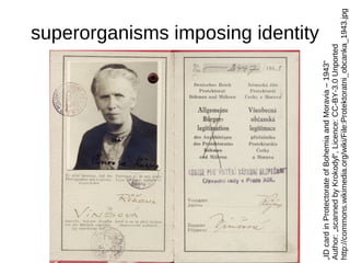 superorganisms imposing identity




„ID card in Protectorate of Bohemia and Moravia – 1943“
Author: „scanned by Krokodyl“...