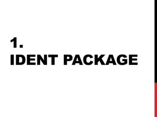 1.
IDENT PACKAGE
 