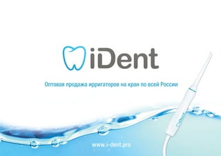 www.i-dent.pro
Оптовая продажа ирригаторов на кран по всей России
 