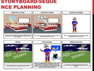 STORYBOARD/SEQUE
NCE PLANNING
 