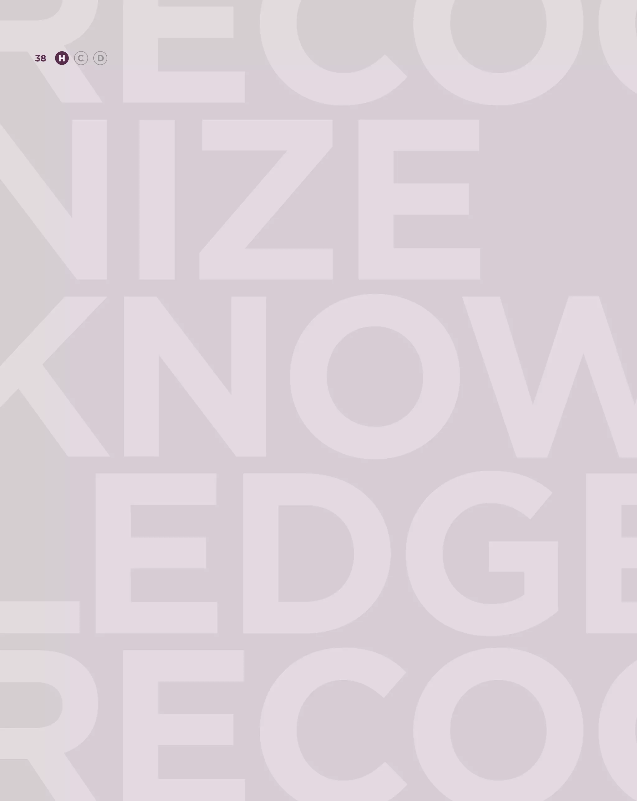 RECOG
38   H   C   D




NIZE
KNOW
LEDGE
 