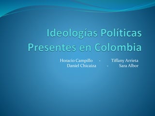 Horacio Campillo - Tiffany Arrieta
Daniel Chicaiza - Sara Albor
 