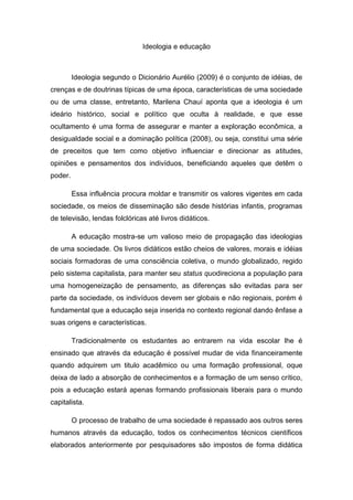 Ideologia e educação