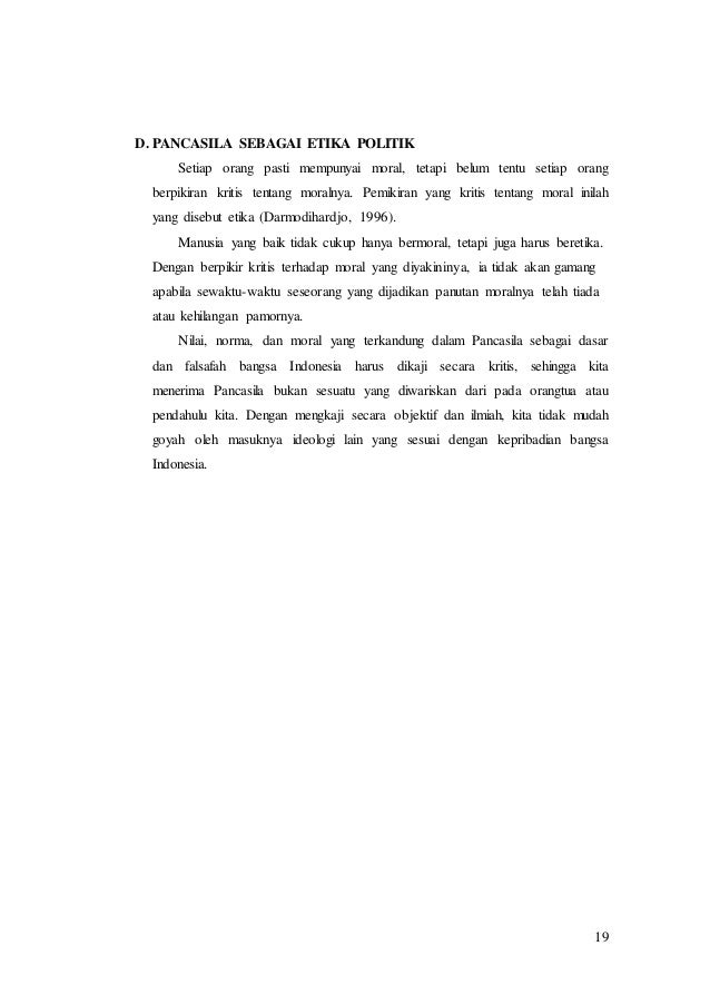 Ideologi Dunia Sebagai Etika Politik