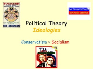 Political Theory
Ideologies
Conservatism v Socialism
 