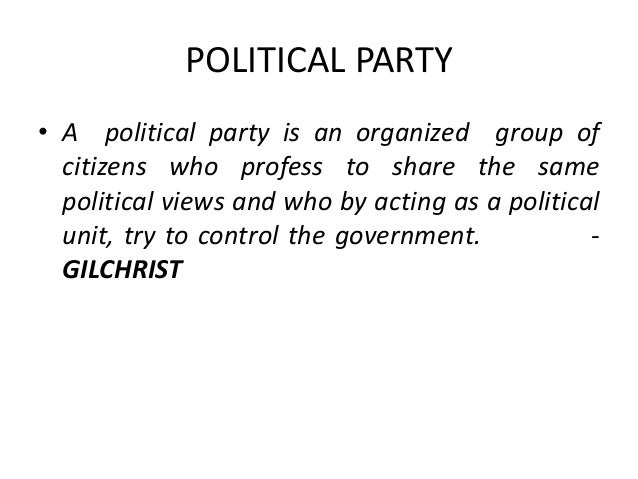 how are political parties organized