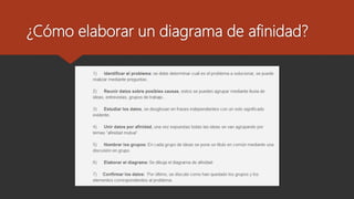 ¿Cómo elaborar un diagrama de afinidad?