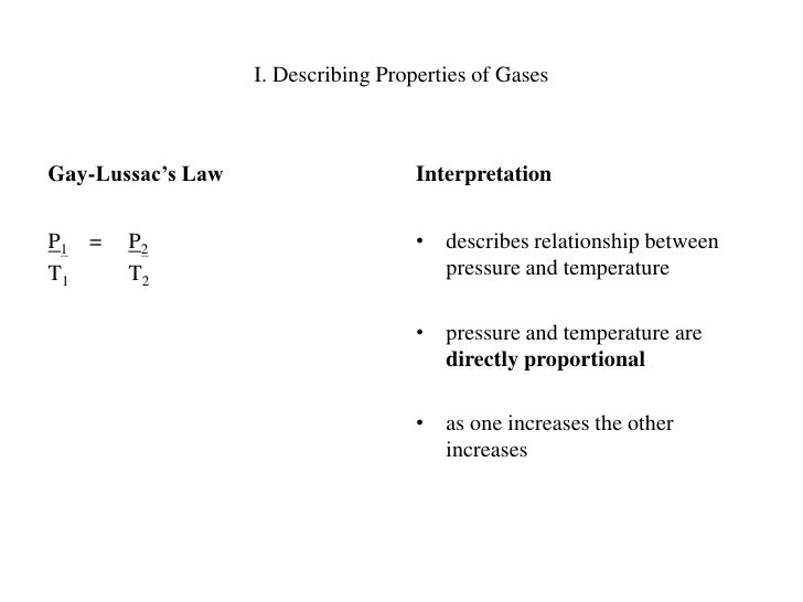 I Describing Properties Of Gases