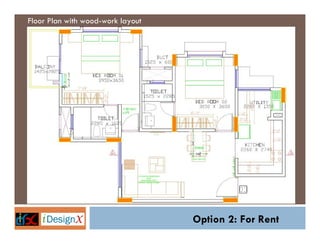 Floor Plan with wood-work layout




                                   Option 2: For Rent
 
