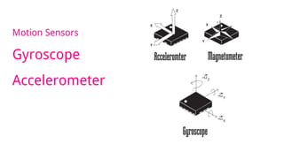 Motion Sensors
Gyroscope
Accelerometer
 