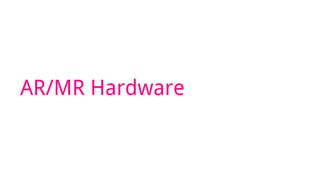 AR/MR Hardware
 