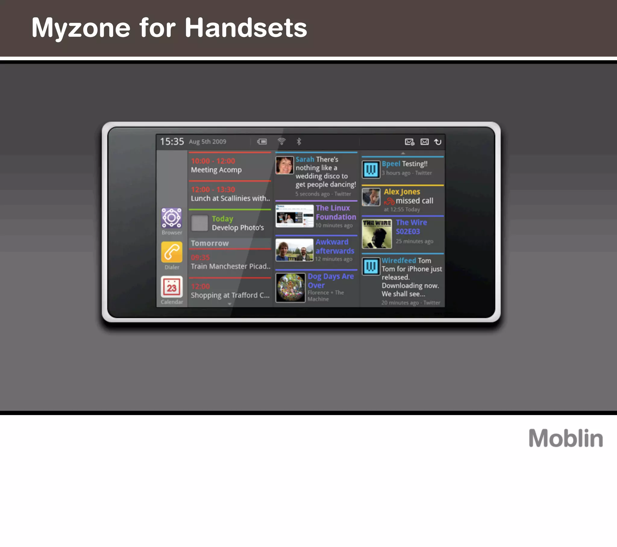 Myzone for Handsets
 