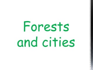 Forests
and cities
 