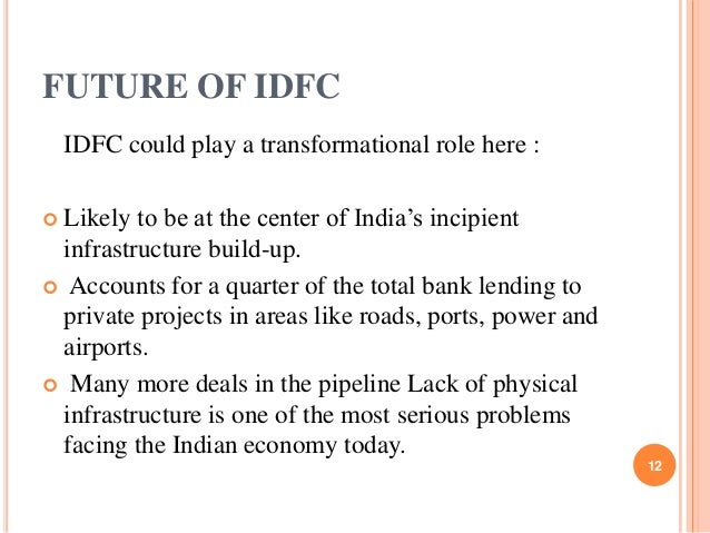 Idfc infrastructure development finance company