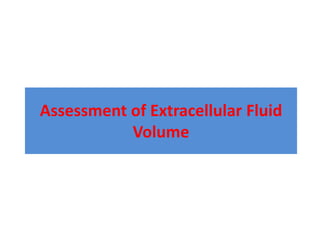 Assessment of Extracellular Fluid
Volume
 