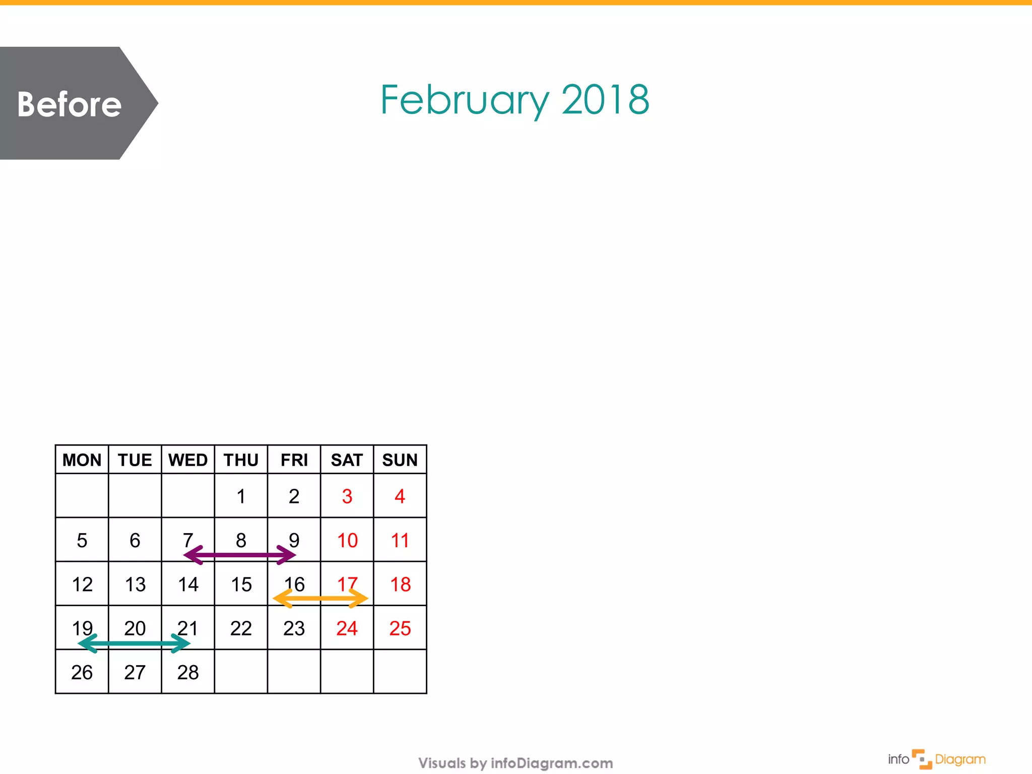 February 2018Before
MON TUE WED THU FRI SAT SUN
1 2 3 4
5 6 7 8 9 10 11
12 13 14 15 16 17 18
19 20 21 22 23 24 25
26 27 28
 