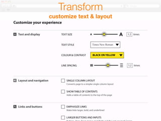 Transform
customize text & layout
 