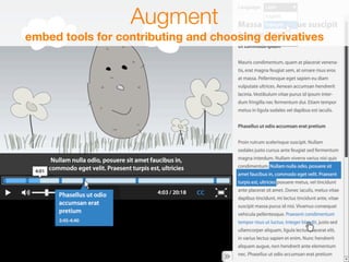 Augment
embed tools for contributing and choosing derivatives
 