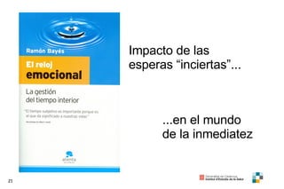 Impacto de las esperas “inciertas”... ...en el mundo de la inmediatez 