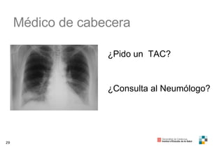 Médico de cabecera ¿Pido un  TAC?  ¿Consulta al Neumólogo?  