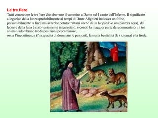 Gli animali nei gironi dell'Inferno di Dante