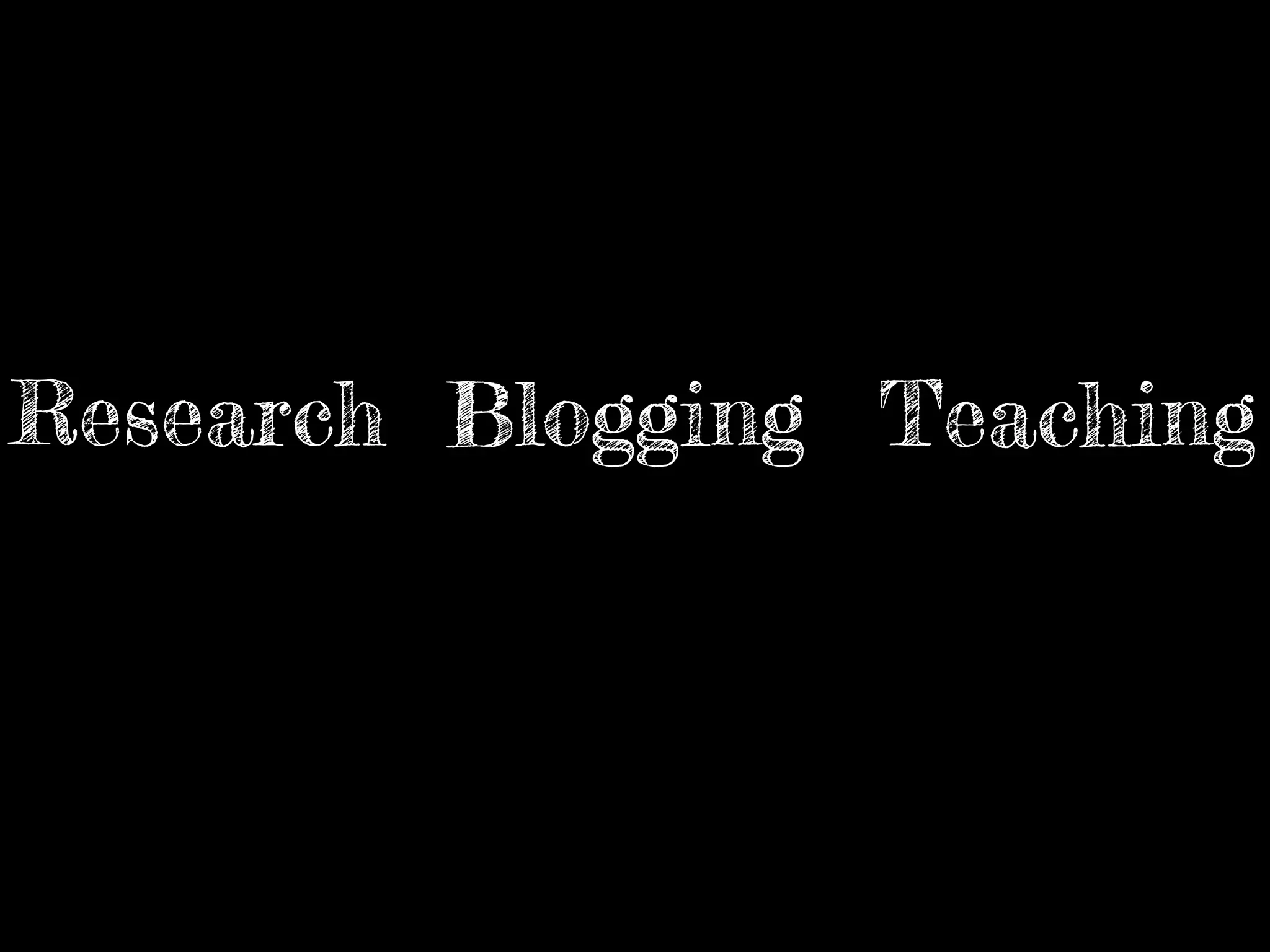 Research Blogging Teaching 
 