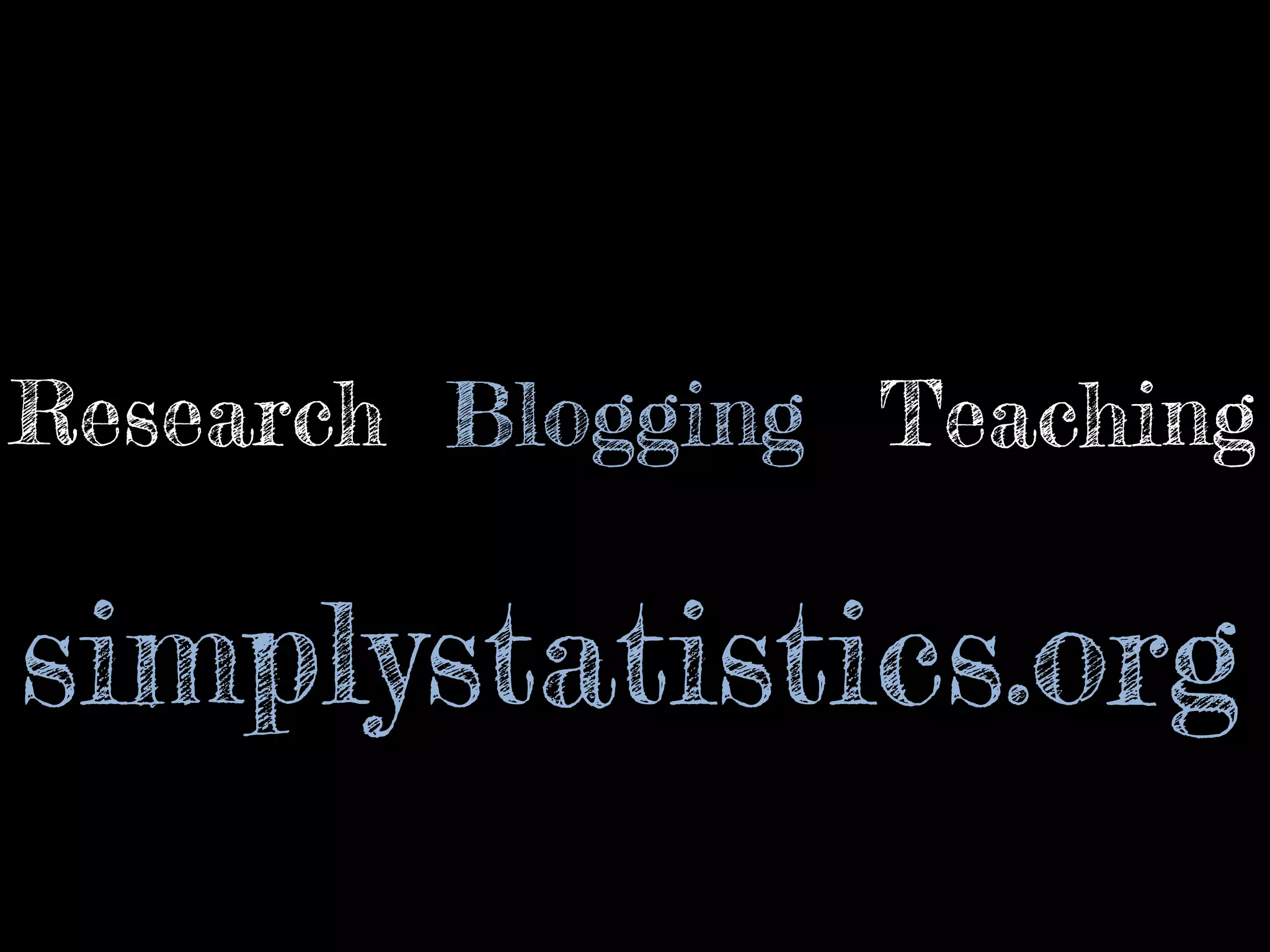 Research Blogging Teaching 
simplystatistics.org 
 