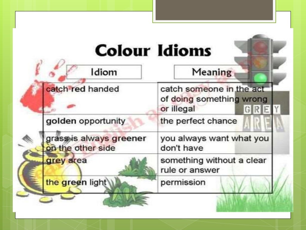 Idiomatic expressions