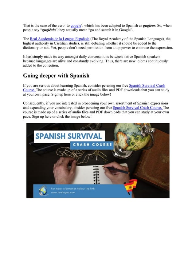 Idiomatic Expressions In Spanish | PDF