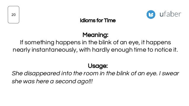 Idiom Flashcard 7 Time Idiom Flashcard 7 Time