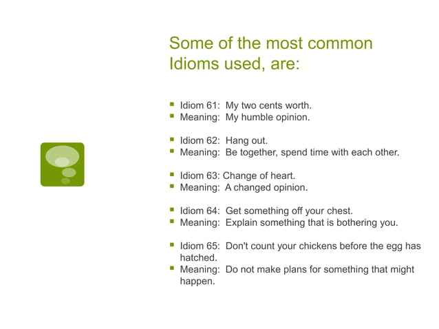 Idioms PPT idioms-ppt