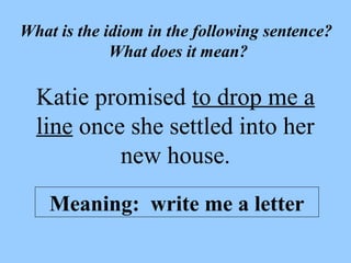 Idioms For Fourth Graders