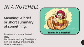 Common English Idioms Explained with Examples for Easy Learning | PPTX