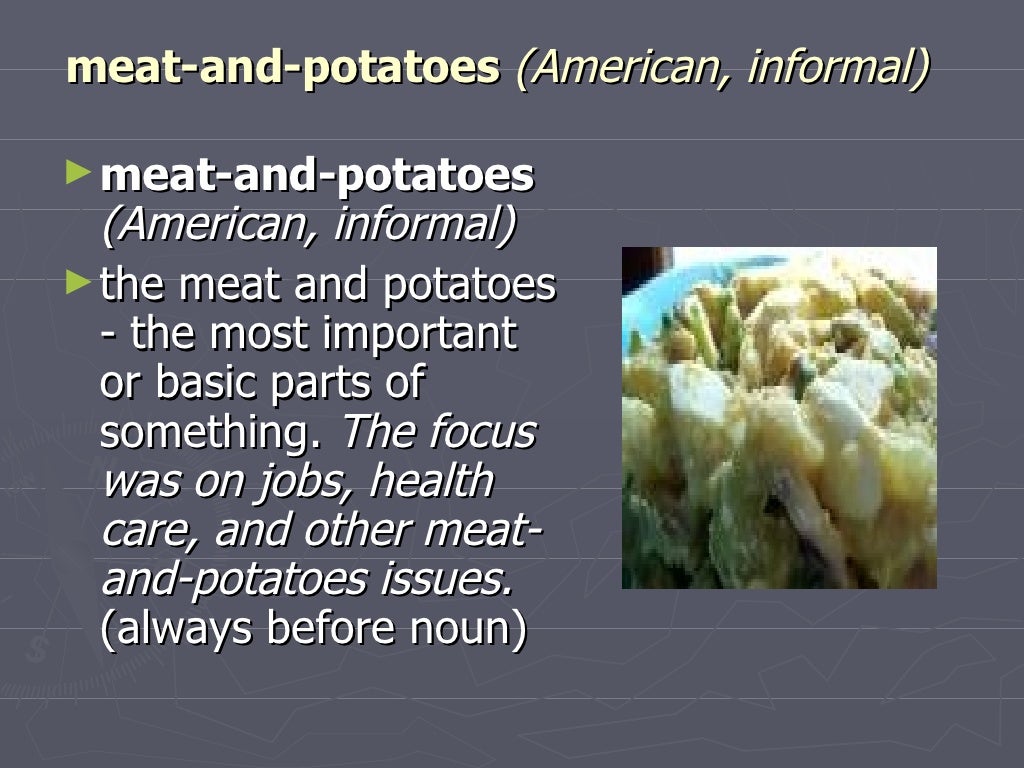 Idioms About Potatoes