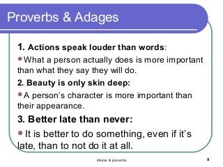 Idioms proverbs 5th