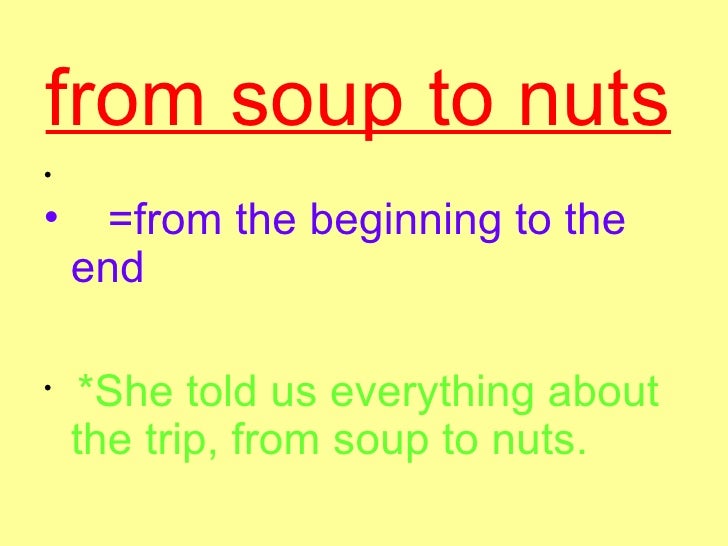 Idioms With Soup