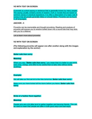 Idioms and proverb x | DOC