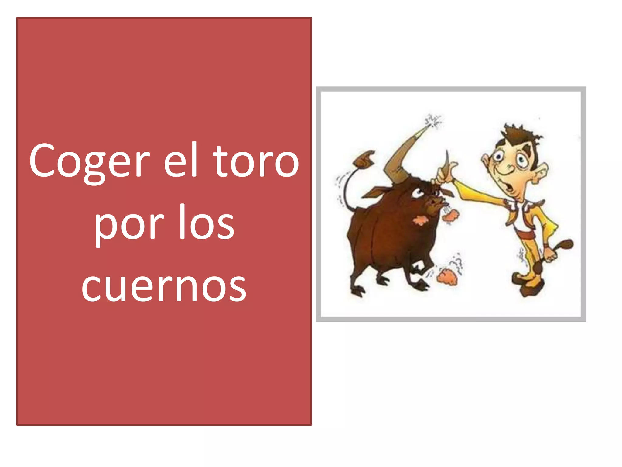 Coger el toro
por los
cuernos