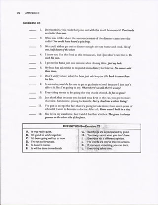 Idioms toefl