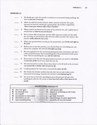 Idioms toefl
